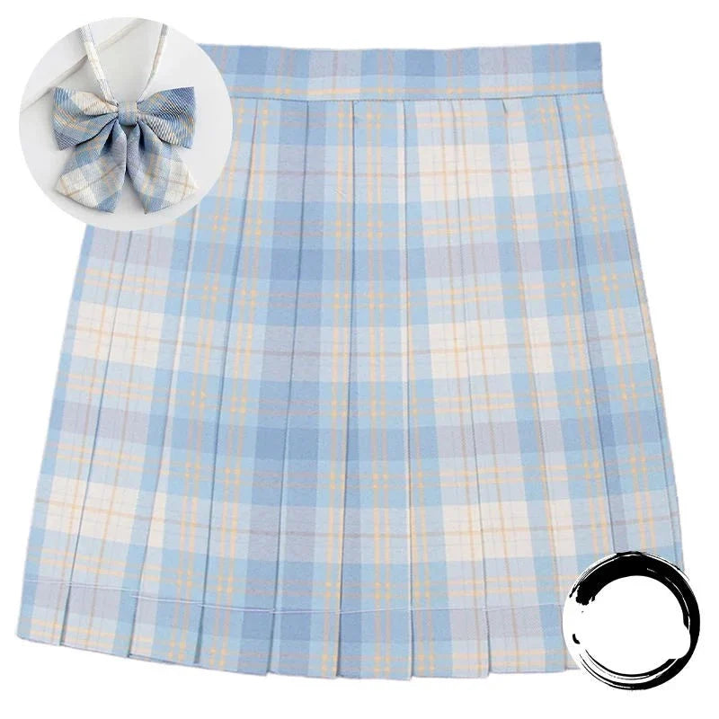 High Waist Preppy Girls Dance Mini Skirt