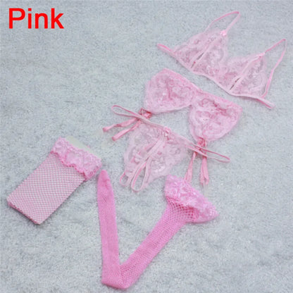 Women Lingerie Set Lace Embroidery Push Up Bra Panties Sets