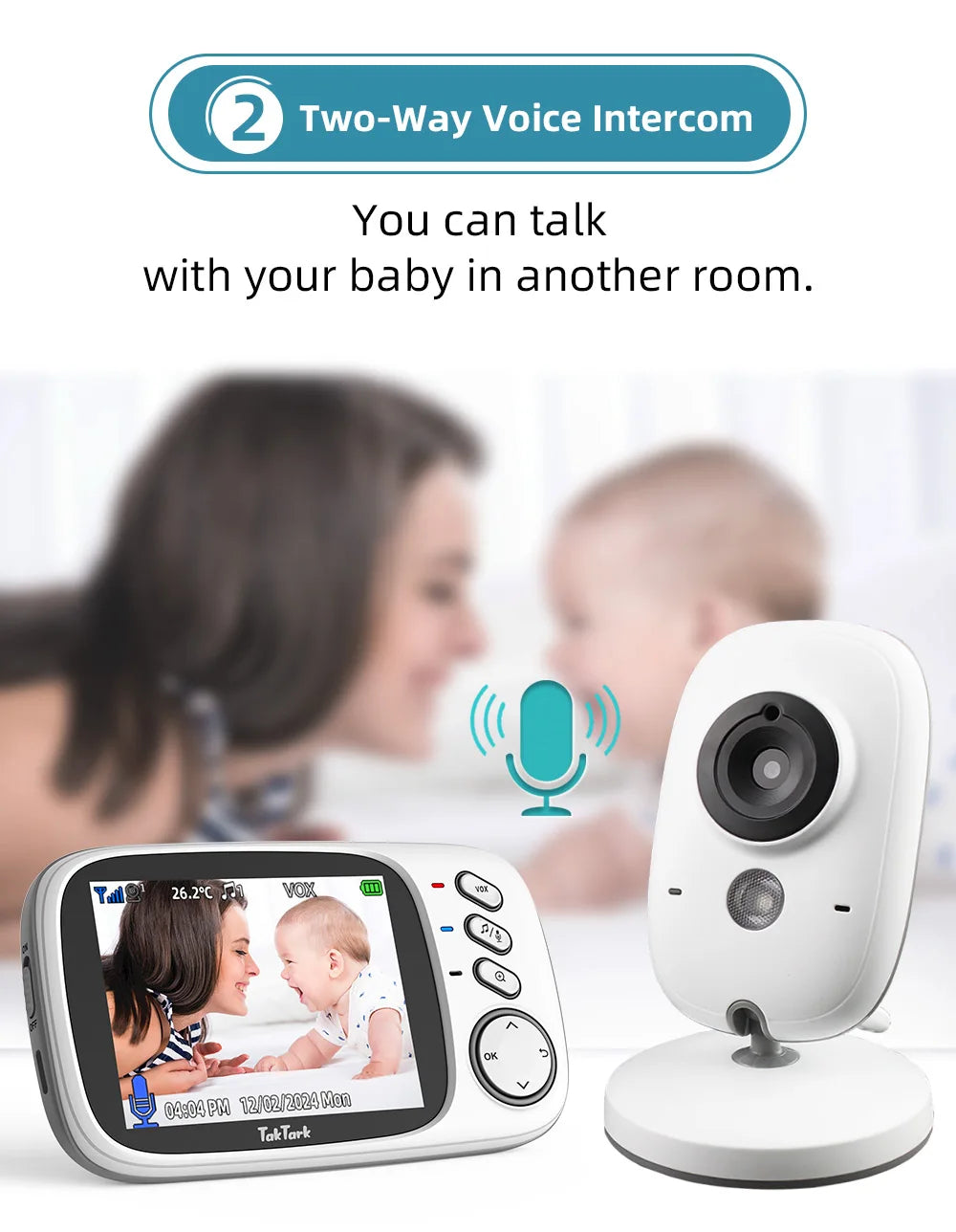 3.2-Inch Wireless Video Baby Monitor 