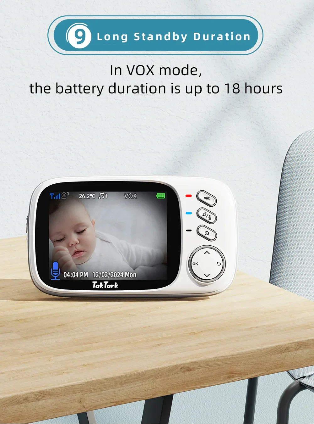 3.2-Inch Wireless Video Baby Monitor 