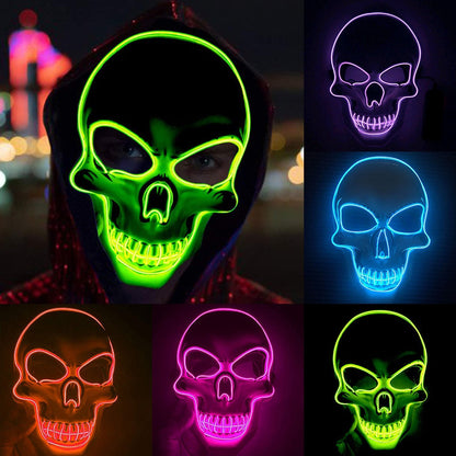 Neon LED Skeleton Party Mask – Ventayo