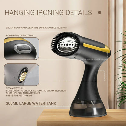 1500W Handheld Garment Steamer – Fast-Heat Portable Steam Iron for Home & Travel