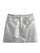 Faux Leather Silver Mini Skirt Vintage High Waist Zipper Fly Female Skirts