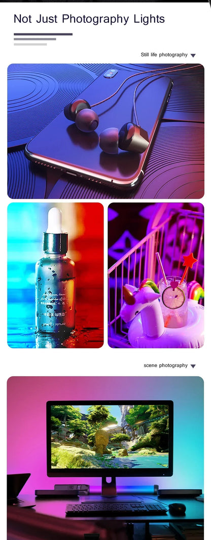 Handhållen RGB LED-ljusstav – 50CM fotografistudiolampa