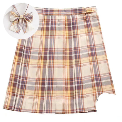 High Waist Preppy Girls Dance Mini Skirt