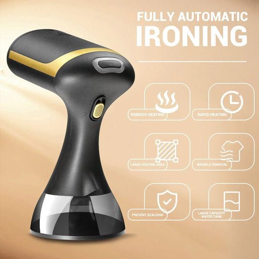 1500W Handheld Garment Steamer – Fast-Heat Portable Steam Iron for Home & Travel