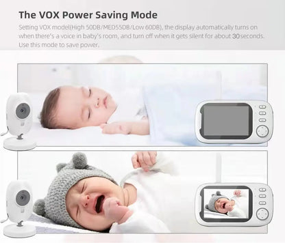 3.5-Inch Wireless Video Baby Monitor – Night Vision & Two-Way Audio