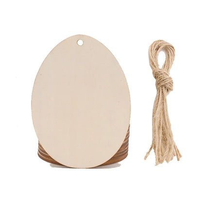 10Pcs DIY Easter Egg Wood Slices