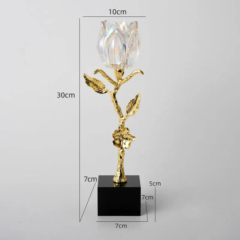 Brass Flower Sculpture