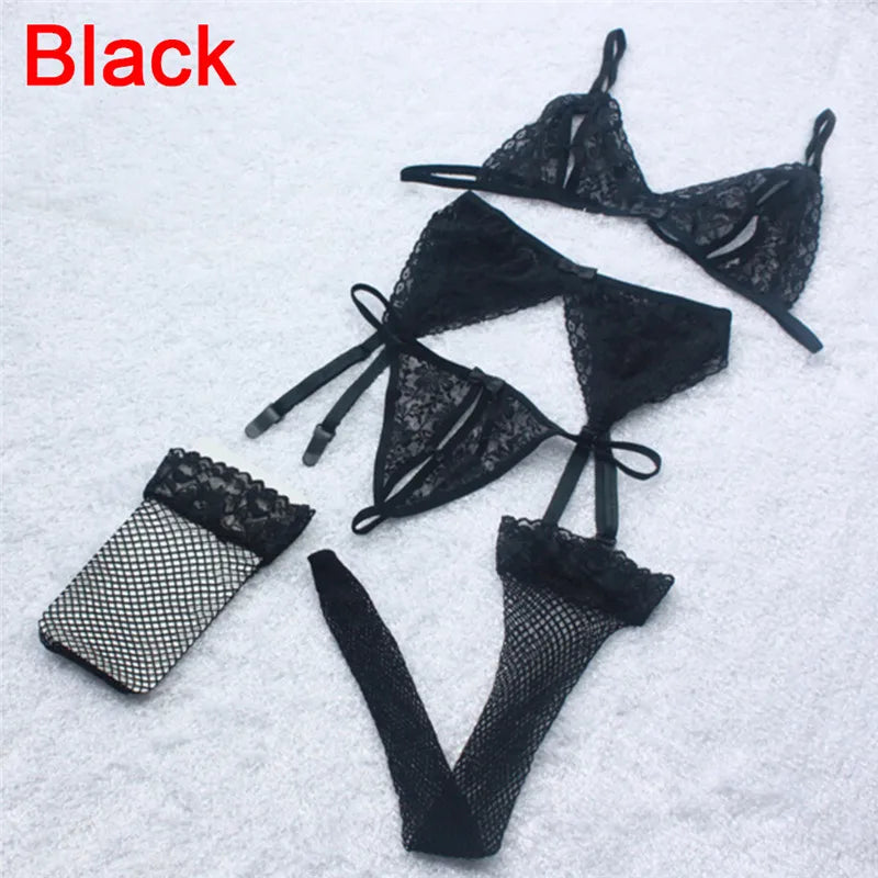 Women Lingerie Set Lace Embroidery Push Up Bra Panties Sets