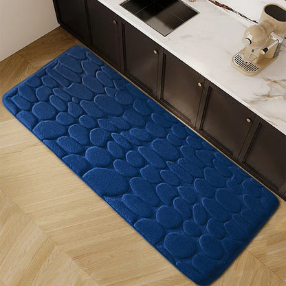 Chic Cobblestone Design Kitchen Mat – Soft, Washable & Anti-Skid