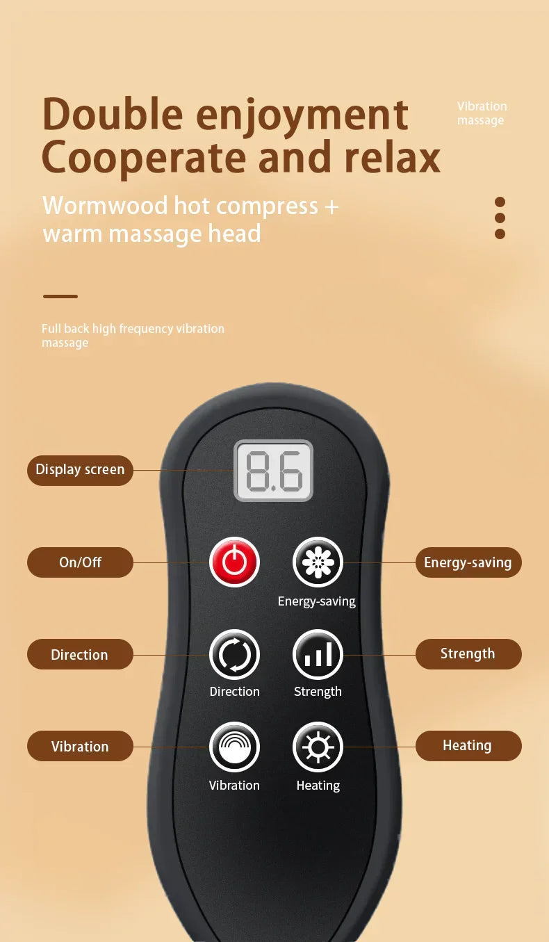 Electric Shiatsu Neck & Body Massager with Heat & Vibration