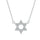 925 Sterling Silver Star of David Pendant Necklace