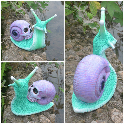 Snail Skull Halloween Patio Sculpture – Ventayo