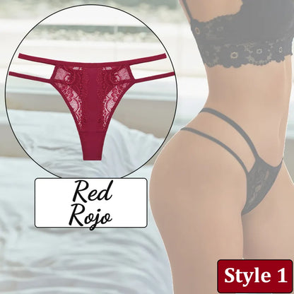 Hollow Out Thongs Low Rise Female G-String Underwear Breathable Bikini Lingerie