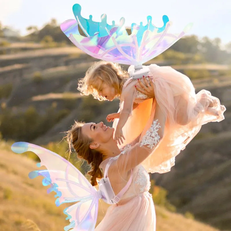 WonderLand Electric Colorful Kids / Adults LED Fairy Wings Costume
