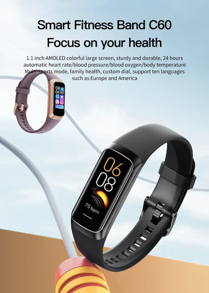 Smartwatch with Full Touch Screen – ECG Fitness Tracker & Heart Rate Monitor