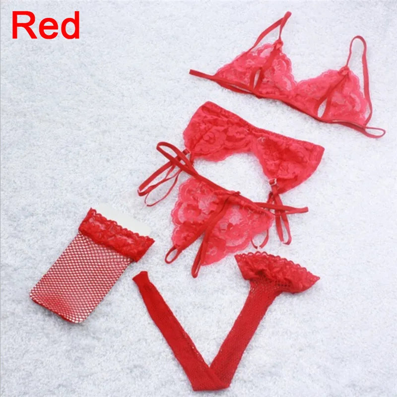 Women Lingerie Set Lace Embroidery Push Up Bra Panties Sets