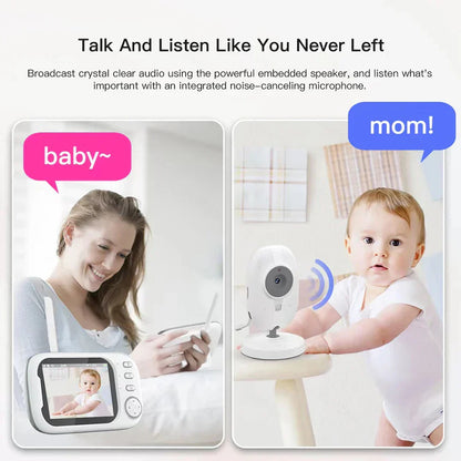 3.5-Inch Wireless Video Baby Monitor – Night Vision & Two-Way Audio