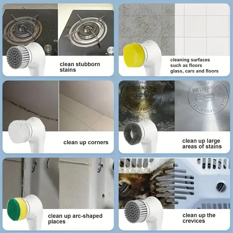 5-in-1 Multifunctional Electric Cleaning Brush