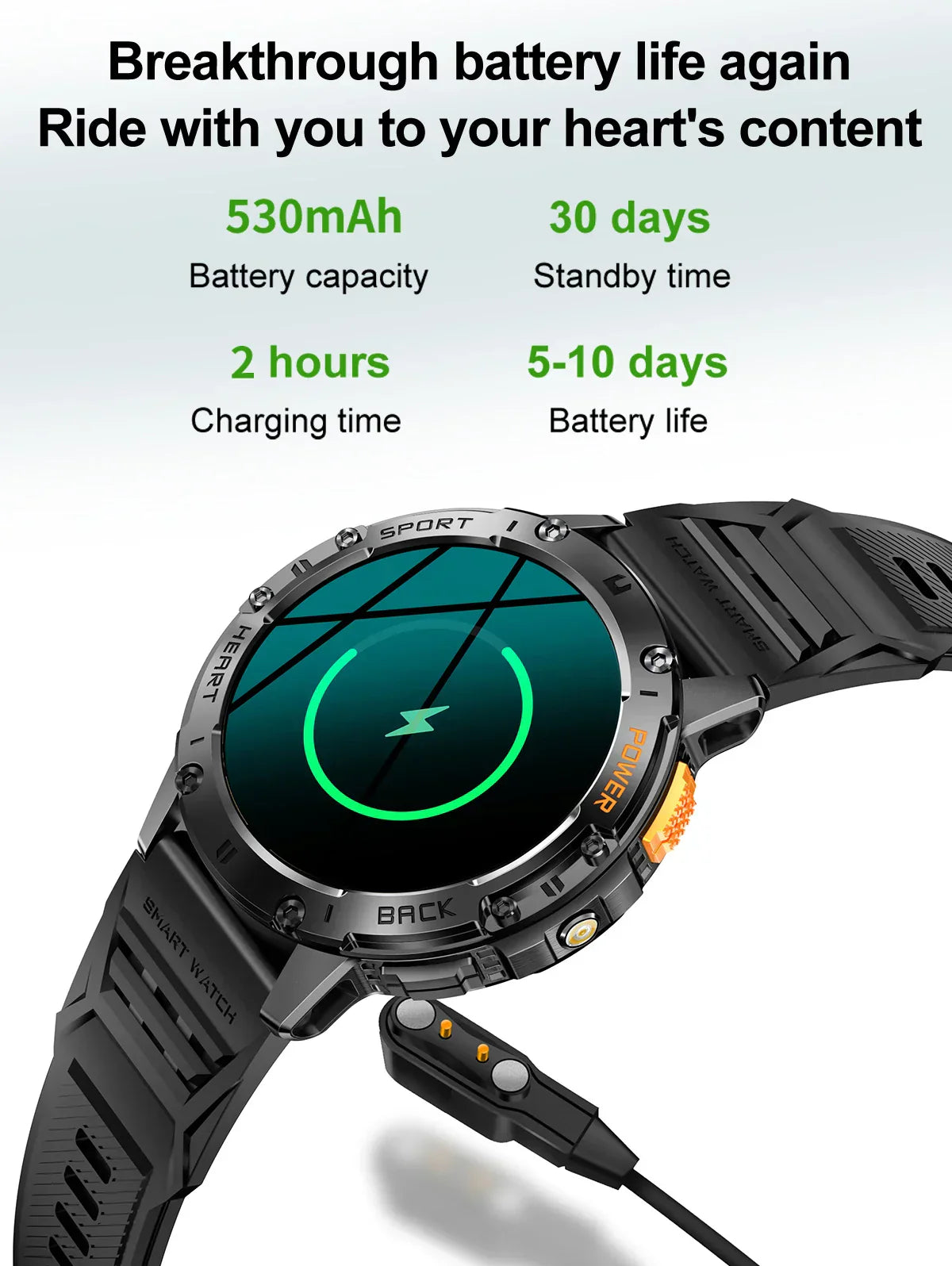 AMOLED Smartwatch – Bluetooth Calling Fitness Tracker with Waterproof Design