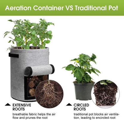 Felt Plant Grow Bags – 3 Sizes Available