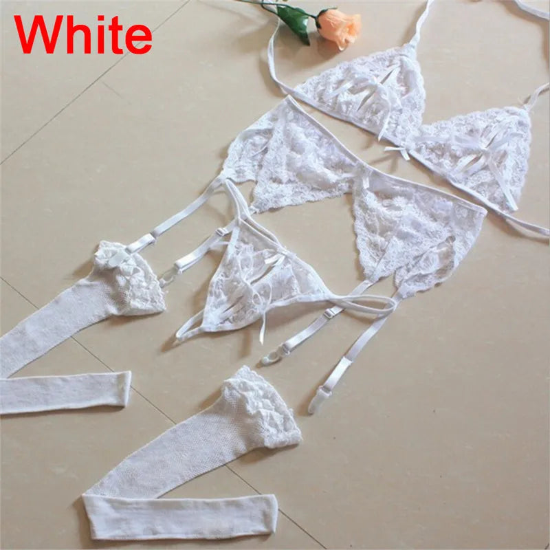 Women Lingerie Set Lace Embroidery Push Up Bra Panties Sets