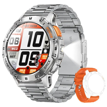 AMOLED Smartwatch – Bluetooth Calling Fitness Tracker with Waterproof Design