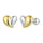 925 Sterling Silver Two-Tone Mini Heart Stud Earrings
