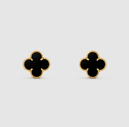 925 Sterling Silver Pearl Clover Stud Earring
