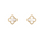 925 Sterling Silver Pearl Clover Stud Earring