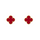 925 Sterling Silver Red Clover Stud Earring