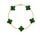 925 Sterling Silver Green Clover Bracelet