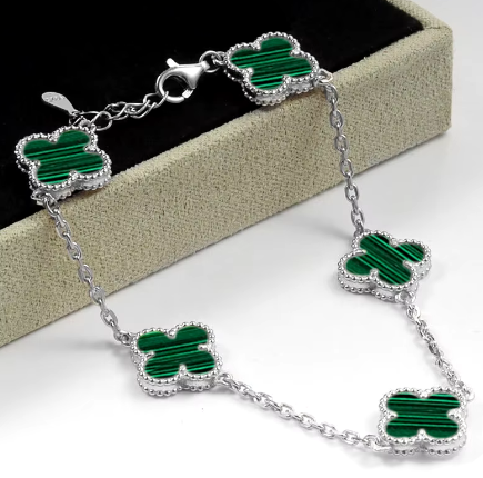 Black Clover Silver Bracelet