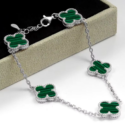 Black Clover Silver Bracelet