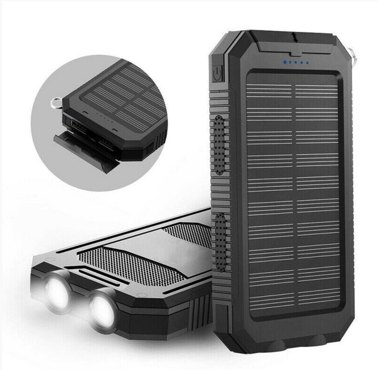 500000mAh Solar Charger Waterproof Power Bank External