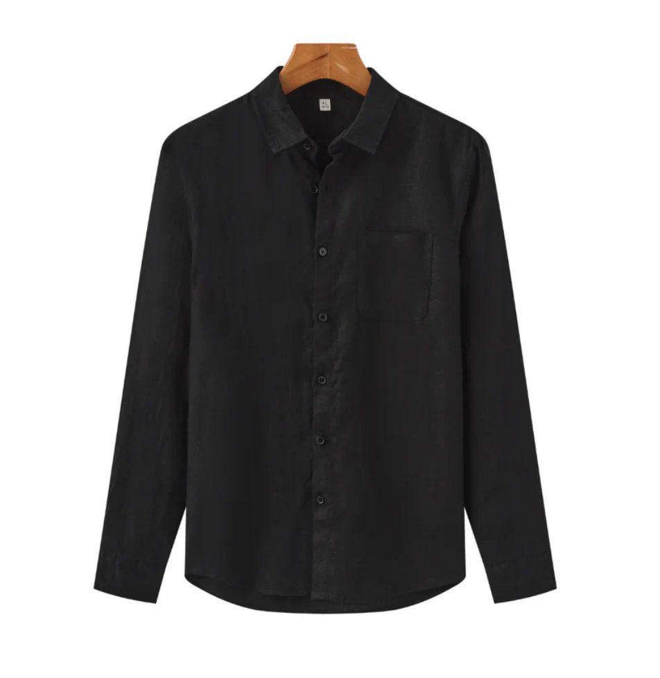PORTOFINO Men’s Linen Shirt – 100% Linen, Relaxed Fit with Chest Pocket