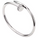 Nail Silver Cubic Zirconia Bracelet