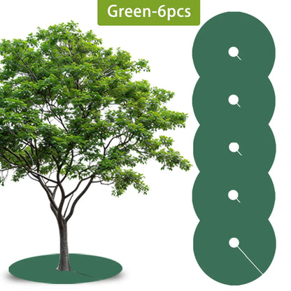 6pcs Tree Protection Weed Mats – Non-Woven Fabric