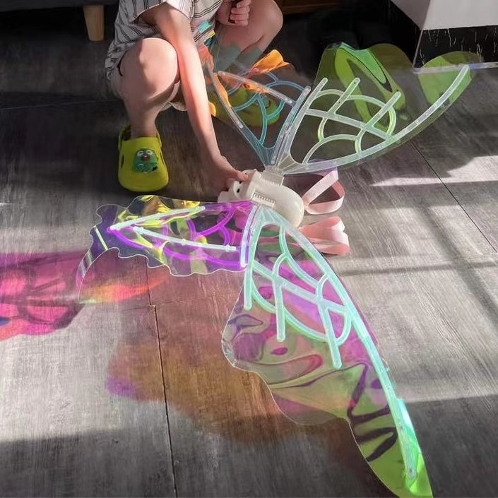 WonderLand Electric Colorful Kids / Adults LED Fairy Wings Costume