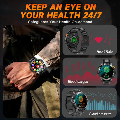 AMOLED Smartwatch – Bluetooth Calling Fitness Tracker with Waterproof Design