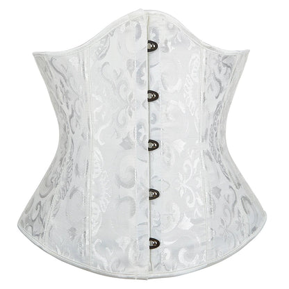 Elegance in Bloom Underbust Corset - Sculpt and Embrace Your Curves with Floral Grace