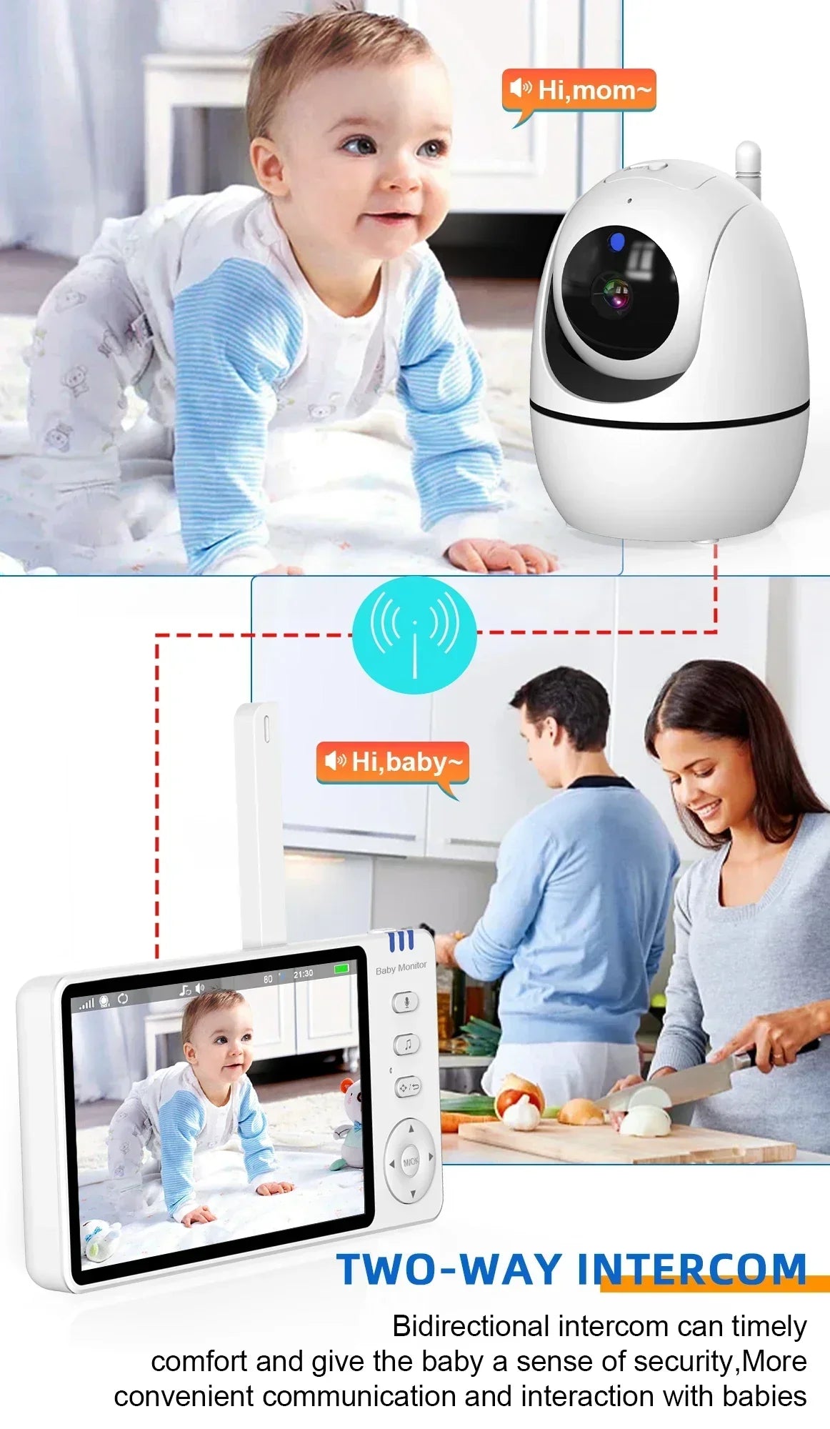 5.0-Inch Wireless Video Baby Monitor – ABM501