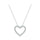 Moissanite 925 Sterling Silver Heart Necklaces