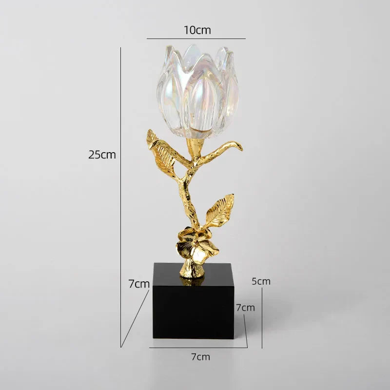 Brass Flower Sculpture