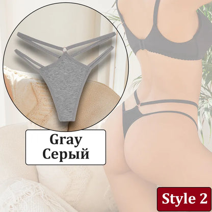 Hollow Out Thongs Low Rise Female G-String Underwear Breathable Bikini Lingerie