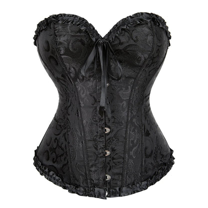 Gothic Charm Waist-Sculpting Vintage-inspired Boned Corset