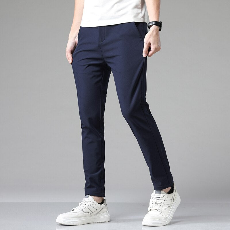 PORTO Slim Chino Pants – Men’s Stretch Cotton Slim Fit Business Casual Trousers