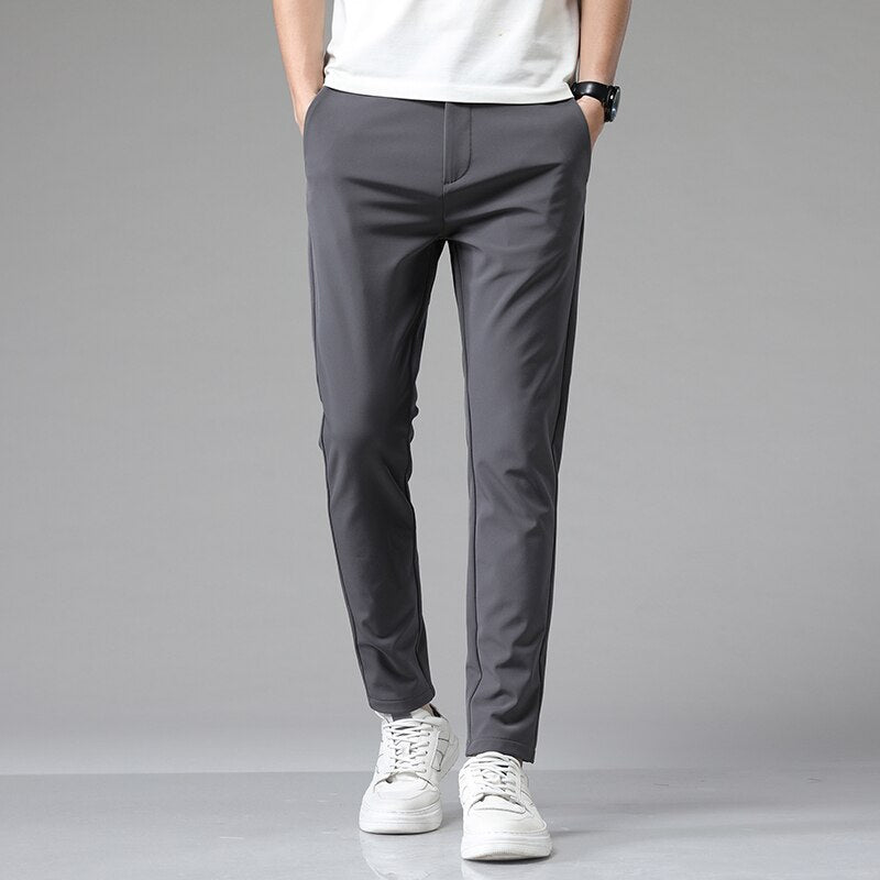 PORTO Slim Chino Pants – Men’s Stretch Cotton Slim Fit Business Casual Trousers