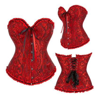 Gothic Charm Waist-Sculpting Vintage-inspired Boned Corset